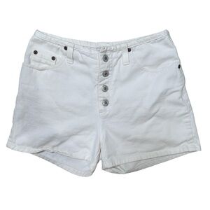 Vintage Breaker Blue Jean Women’s Size 5/6 White Button Denim Shorts
